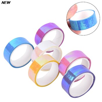 500cm Διακόσμηση Ρυθμικής Γυμναστικής Holographic RG Prismatic Glitter Tape Hoops Stick