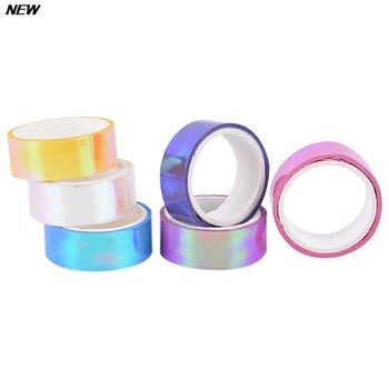 500cm Διακόσμηση Ρυθμικής Γυμναστικής Holographic RG Prismatic Glitter Tape Hoops Stick