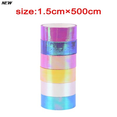 500cm Διακόσμηση Ρυθμικής Γυμναστικής Holographic RG Prismatic Glitter Tape Hoops Stick