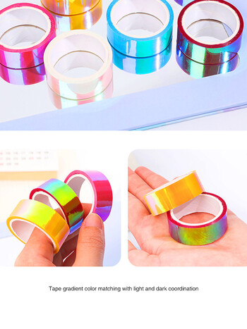 Ρυθμική Γυμναστική Διακόσμηση Ζώνη Glitter Tape Calisthenics Stick Gradient Color Rhythmic Gymnastics Diy Scrapbooking