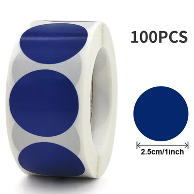 100/500 τμχ Στρογγυλό λέιζερ χρυσό γυαλιστερό διακοσμητικό αυτοκόλλητο Ετικέτες Χρώμα Κωδικός Κουκκίδα Ετικέτες Κίτρινο,Μαύρο συσκευασία Αυτοκόλλητα λεύκωμα σφράγισης