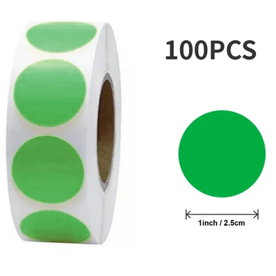 100/500 τμχ Στρογγυλό λέιζερ χρυσό γυαλιστερό διακοσμητικό αυτοκόλλητο Ετικέτες Χρώμα Κωδικός Κουκκίδα Ετικέτες Κίτρινο,Μαύρο συσκευασία Αυτοκόλλητα λεύκωμα σφράγισης