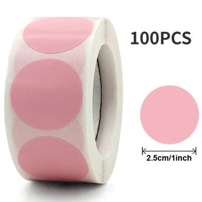 100/500 τμχ Στρογγυλό λέιζερ χρυσό γυαλιστερό διακοσμητικό αυτοκόλλητο Ετικέτες Χρώμα Κωδικός Κουκκίδα Ετικέτες Κίτρινο,Μαύρο συσκευασία Αυτοκόλλητα λεύκωμα σφράγισης