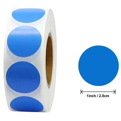 100/500 τμχ Στρογγυλό λέιζερ χρυσό γυαλιστερό διακοσμητικό αυτοκόλλητο Ετικέτες Χρώμα Κωδικός Κουκκίδα Ετικέτες Κίτρινο,Μαύρο συσκευασία Αυτοκόλλητα λεύκωμα σφράγισης