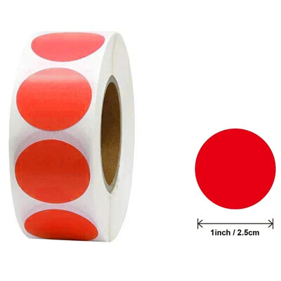 100/500 τμχ Στρογγυλό λέιζερ χρυσό γυαλιστερό διακοσμητικό αυτοκόλλητο Ετικέτες Χρώμα Κωδικός Κουκκίδα Ετικέτες Κίτρινο,Μαύρο συσκευασία Αυτοκόλλητα λεύκωμα σφράγισης