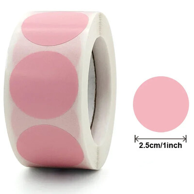 100/500 τμχ Στρογγυλό λέιζερ χρυσό γυαλιστερό διακοσμητικό αυτοκόλλητο Ετικέτες Χρώμα Κωδικός Κουκκίδα Ετικέτες Κίτρινο,Μαύρο συσκευασία Αυτοκόλλητα λεύκωμα σφράγισης