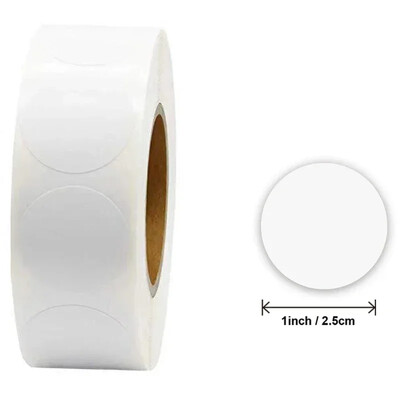 100/500 τμχ Στρογγυλό λέιζερ χρυσό γυαλιστερό διακοσμητικό αυτοκόλλητο Ετικέτες Χρώμα Κωδικός Κουκκίδα Ετικέτες Κίτρινο,Μαύρο συσκευασία Αυτοκόλλητα λεύκωμα σφράγισης