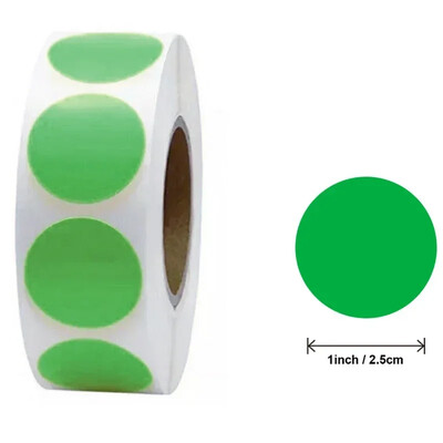 100/500 τμχ Στρογγυλό λέιζερ χρυσό γυαλιστερό διακοσμητικό αυτοκόλλητο Ετικέτες Χρώμα Κωδικός Κουκκίδα Ετικέτες Κίτρινο,Μαύρο συσκευασία Αυτοκόλλητα λεύκωμα σφράγισης