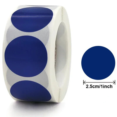 100/500 τμχ Στρογγυλό λέιζερ χρυσό γυαλιστερό διακοσμητικό αυτοκόλλητο Ετικέτες Χρώμα Κωδικός Κουκκίδα Ετικέτες Κίτρινο,Μαύρο συσκευασία Αυτοκόλλητα λεύκωμα σφράγισης