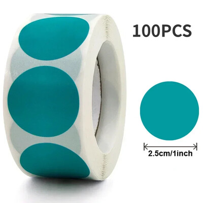 100/500 τμχ Στρογγυλό λέιζερ χρυσό γυαλιστερό διακοσμητικό αυτοκόλλητο Ετικέτες Χρώμα Κωδικός Κουκκίδα Ετικέτες Κίτρινο,Μαύρο συσκευασία Αυτοκόλλητα λεύκωμα σφράγισης