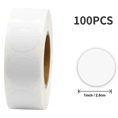 100/500 τμχ Στρογγυλό λέιζερ χρυσό γυαλιστερό διακοσμητικό αυτοκόλλητο Ετικέτες Χρώμα Κωδικός Κουκκίδα Ετικέτες Κίτρινο,Μαύρο συσκευασία Αυτοκόλλητα λεύκωμα σφράγισης