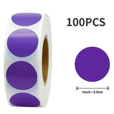 100/500 τμχ Στρογγυλό λέιζερ χρυσό γυαλιστερό διακοσμητικό αυτοκόλλητο Ετικέτες Χρώμα Κωδικός Κουκκίδα Ετικέτες Κίτρινο,Μαύρο συσκευασία Αυτοκόλλητα λεύκωμα σφράγισης