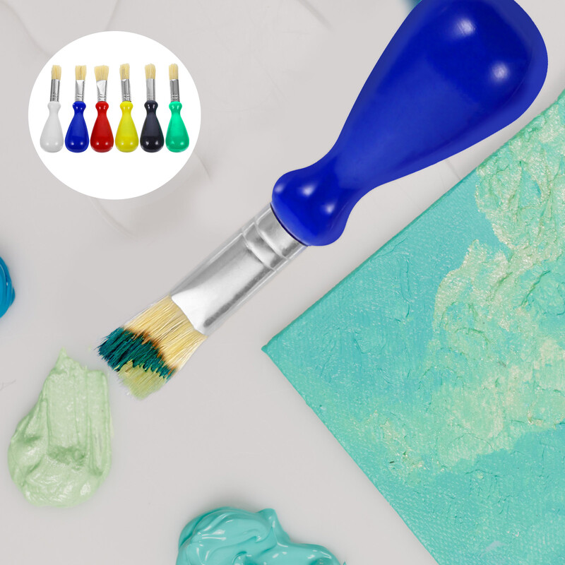 6 bucăți în vrac perie acuarelă pictură copil mic copil profesionist copii meșteșuguri plastic convenabil artist portabil