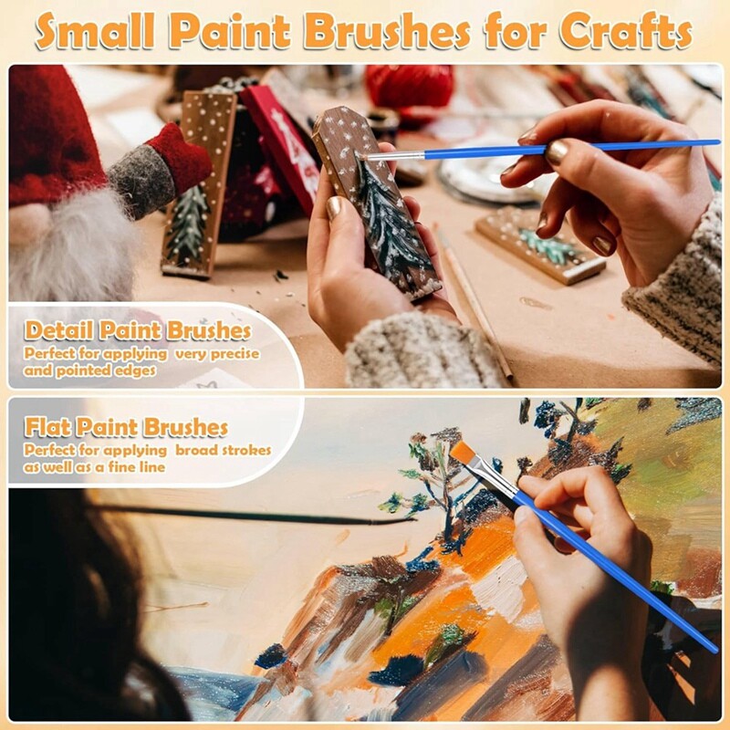240 tk väike värvipintsel, lamedad peene otsaga kunstniku värvipintslid, käsitööpintslid lastele õli-akvarell-lõuendimaalimiseks
