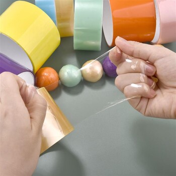 1 Rolls Αυτοκόλλητες Ταινίες Sticky Ball Tape DIY Πολύχρωμη Αποσυμπίεση Κολλητική Μπαλοταινία Στρες Χαλαρωτικό Rolling Toy Party Craft Gift