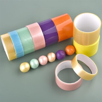 1 Rolls Αυτοκόλλητες Ταινίες Sticky Ball Tape DIY Πολύχρωμη Αποσυμπίεση Κολλητική Μπαλοταινία Στρες Χαλαρωτικό Rolling Toy Party Craft Gift