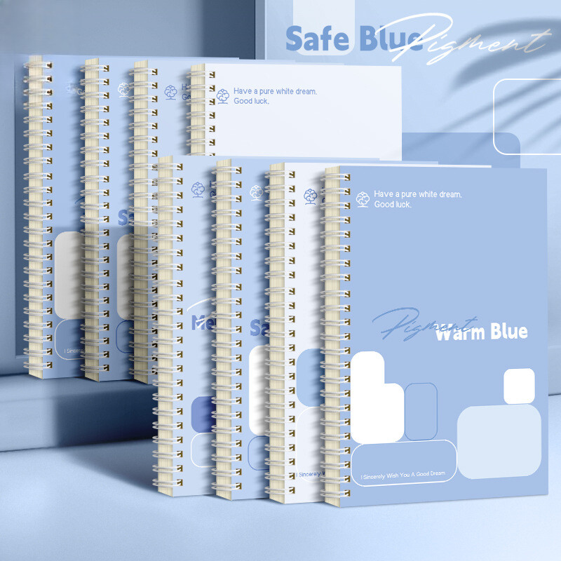 A5 mähisega märkmik Lihtne sinine märkmik Armas mähismärkmik Suure raamatu märkmikud õpilastele