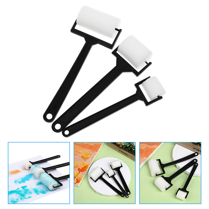 9 tk käsnpintsliga värvi liimirull isetegemise teel grafiti laste maalimisrull lastele väikelaste tööriist