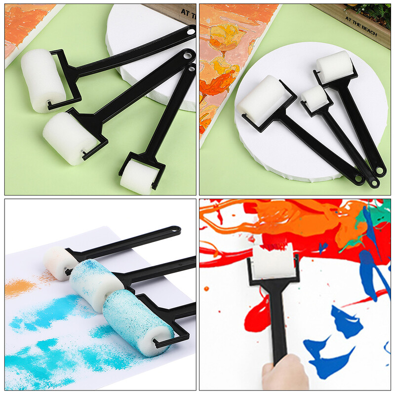 9 tk käsnpintsliga värvi liimirull isetegemise teel grafiti laste maalimisrull lastele väikelaste tööriist