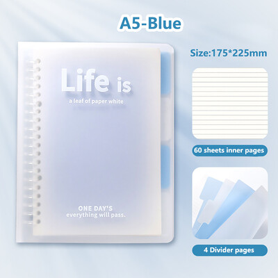 A5/B5 gradientvärvi lahtiste lehtedega solenoid-märkmik, märkmik Päevikuplaneerija Kirjatarbed Kooli kontoritarbed