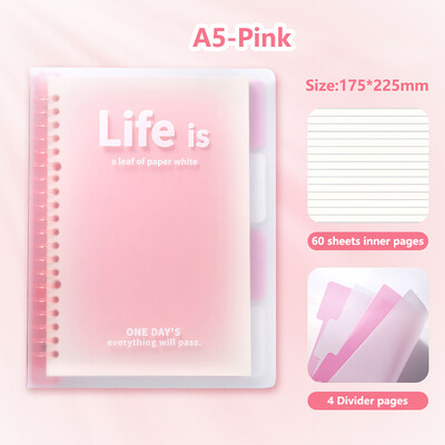 A5/B5 gradientvärvi lahtiste lehtedega solenoid-märkmik, märkmik Päevikuplaneerija Kirjatarbed Kooli kontoritarbed