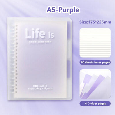 A5/B5 gradientvärvi lahtiste lehtedega solenoid-märkmik, märkmik Päevikuplaneerija Kirjatarbed Kooli kontoritarbed