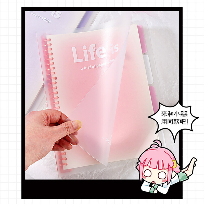 A5/B5 gradientvärvi lahtiste lehtedega solenoid-märkmik, märkmik Päevikuplaneerija Kirjatarbed Kooli kontoritarbed