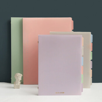 60 листа A5/B5 Morandi Color Loose Leaf Notebook PP Cover Binder Line Многократно зареждане Канцеларски материали за офис училище Консумативи за дневници