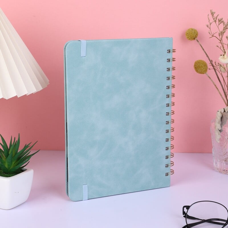 Agenda 2024 Caiet A5 Planificator zilnic săptămânal Cartea spirală Obiective lunare Programe de obiceiuri Papetarie Rechizite școlare de birou