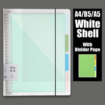 60 lehte lahtiste lehtedega köitja Märkmik A5 B5 A4 korduvtäidetav leht päevikuplaneerija Bürootarbed Kirjatarbed Õpilaste kirjutamine