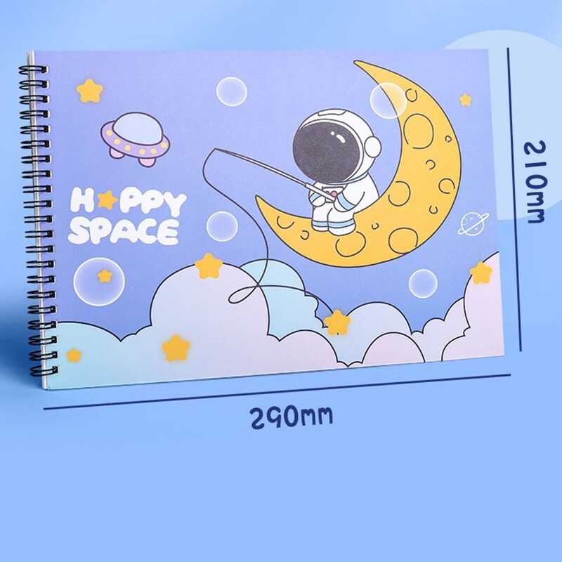 4 KOM/Set Crtanje A4 bilježnica za zavojnice Prijenosna prazna slikovnica s bijelim papirom Višenamjenska izdržljiva bilježnica za crtanje u akvarelu