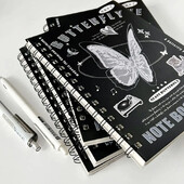 50 lehte/raamat A5 Horisontaalne joon Märkmik Mähis Märkmik Paber Õpilase kodutöö Sketchbook Binder Planner Journal