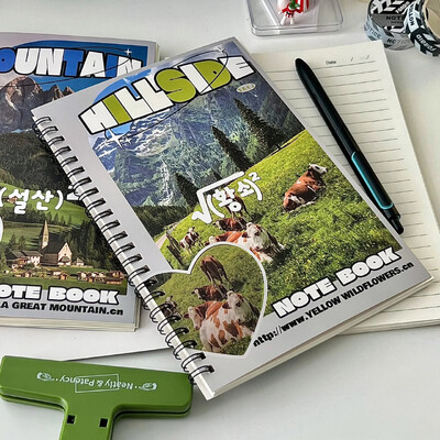 50 lehte/raamat A5 Horisontaalne joon Märkmik Mähis Märkmik Paber Õpilase kodutöö Sketchbook Binder Planner Journal