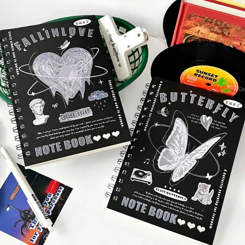 50 lehte/raamat A5 Horisontaalne joon Märkmik Mähis Märkmik Paber Õpilase kodutöö Sketchbook Binder Planner Journal