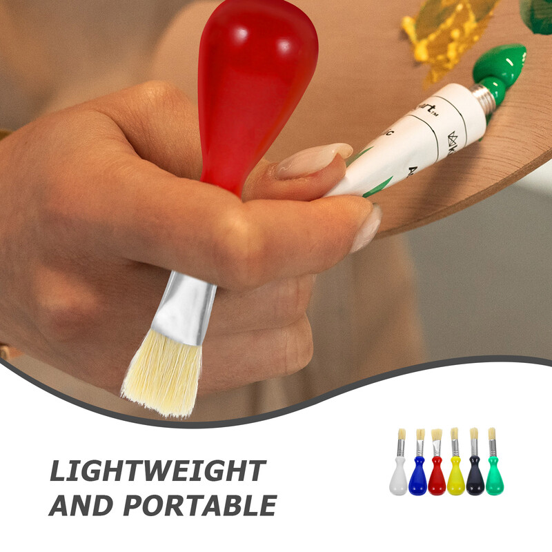 6 kom. Kist za višekratnu upotrebu, alati za vodene boje, profesionalni za plastiku, višenamjenska umjetnička djeca, mala djeca