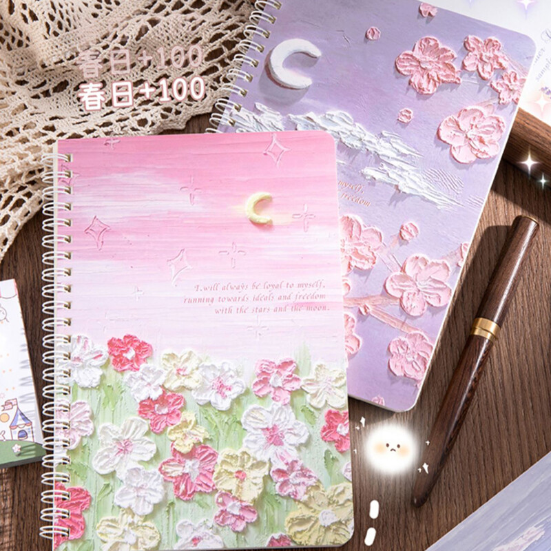 4 raamatut/komplekt A5 spiraalvoodriga sülearvuti Kvaliteetsed Kawaii Korea kirjatarbed armsad koolitarbed õpilastele