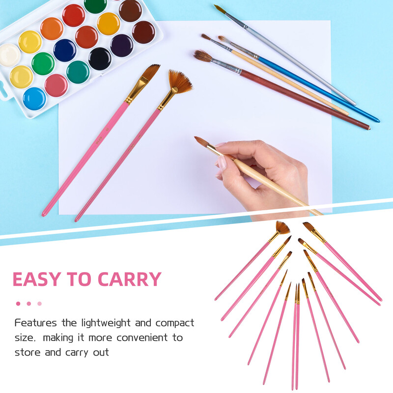 12 kom Kistovi Olovke za crtanje Umjetnik Djeca Studenti Pribor za crtanje Drveni pribor Akril vodene boje Dijete
