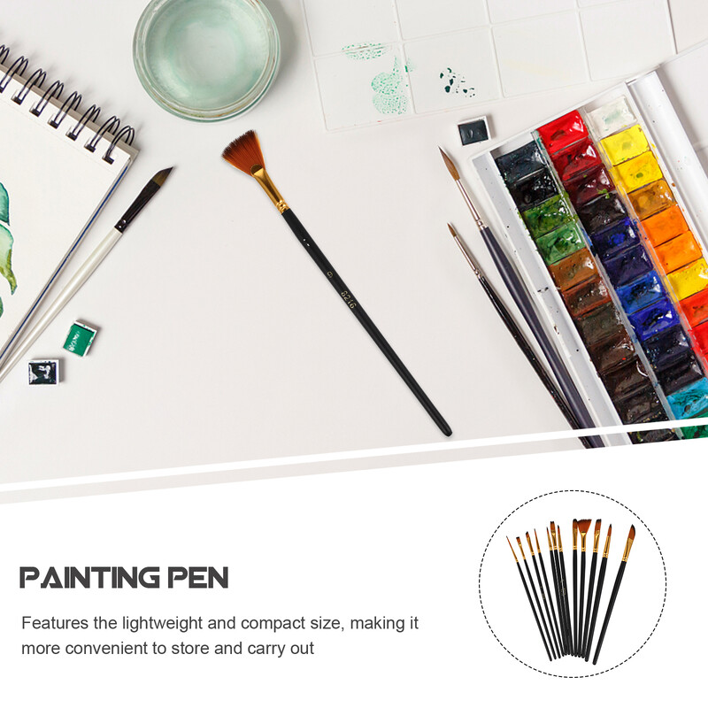 12 kom Kistovi Olovke za crtanje Umjetnik Djeca Studenti Pribor za crtanje Drveni pribor Akril vodene boje Dijete