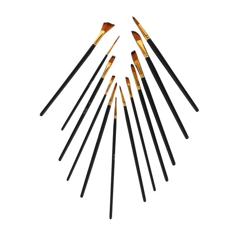 12 kom Kistovi Olovke za crtanje Umjetnik Djeca Studenti Pribor za crtanje Drveni pribor Akril vodene boje Dijete