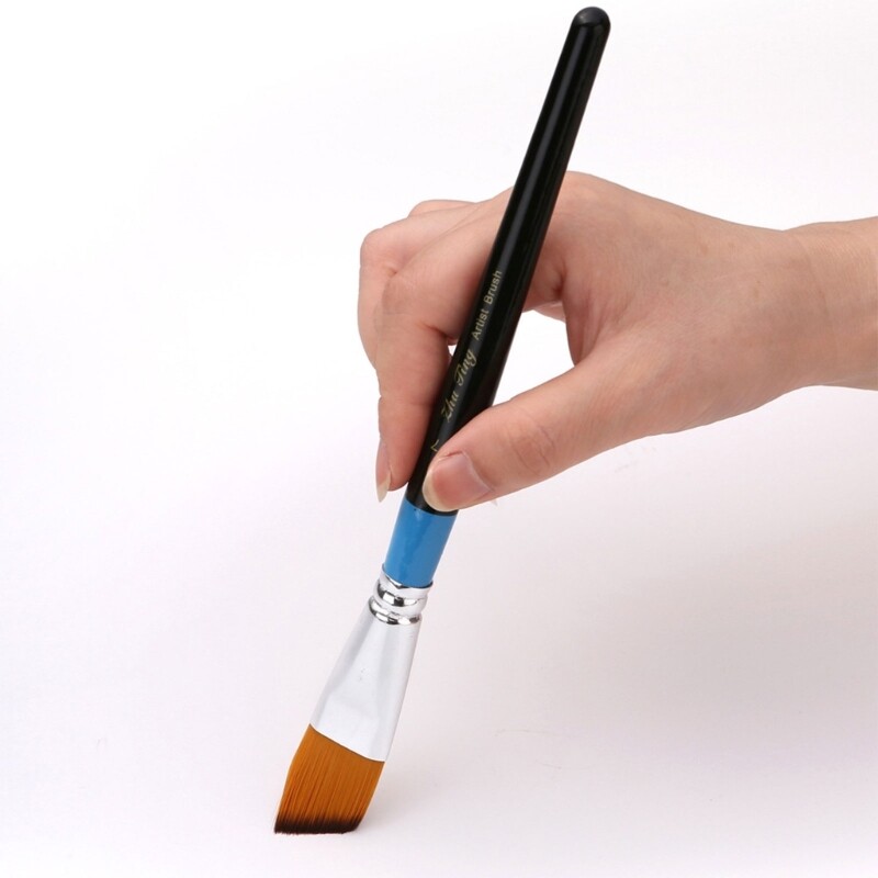 Mākslas otas, ar rokām apgleznotas neilona matu eļļas krāsas otas akrilam, akvarelis, eļļas guaša, sejas nagu mākslas apgleznošana