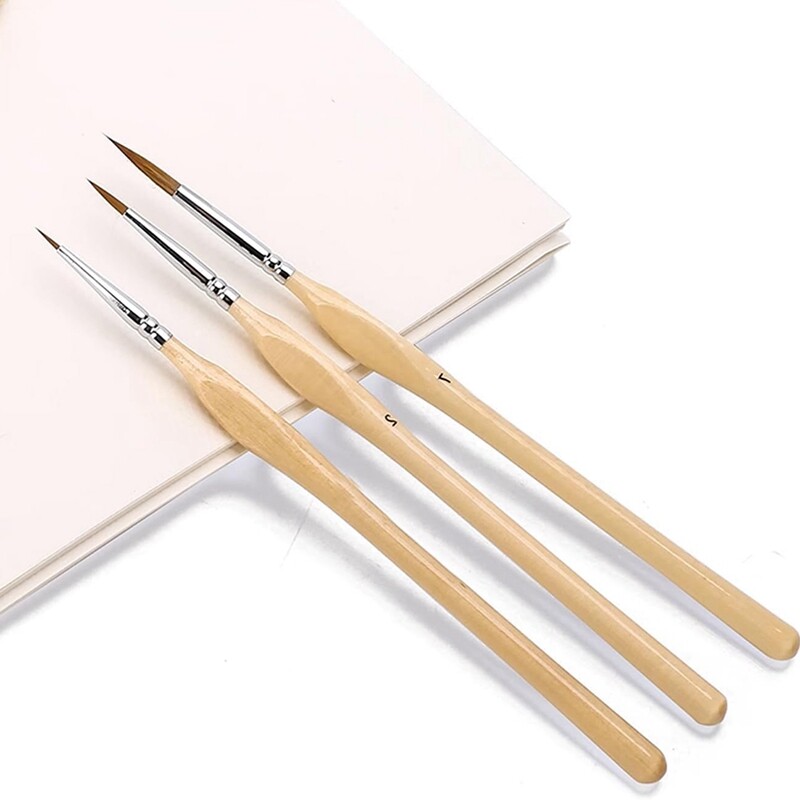 Detailpintslite komplekt, 10 pintslit akrüüli, akvarelli, näo, küünte, skaalamudelite maalimise, joonte joonistamise jaoks