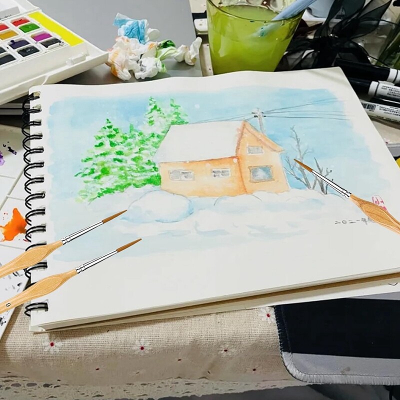 Detailpintslite komplekt, 10 pintslit akrüüli, akvarelli, näo, küünte, skaalamudelite maalimise, joonte joonistamise jaoks