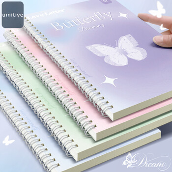 A5 Coil Notebook Проста и красива голяма тетрадка Cute Coil Notebook водене на корейски канцеларски тетрадки за ученици