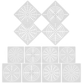 12 lehte isetegemise šabloonid õrna täpiga šabloonid dekoratiivsed maalimalle