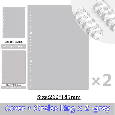 4 coli A4 A5 B5 Copertă de cărți cu foi libere PP Liant colorat Inel spiralat Papetarie din plastic transparent Rechizite școlare de birou