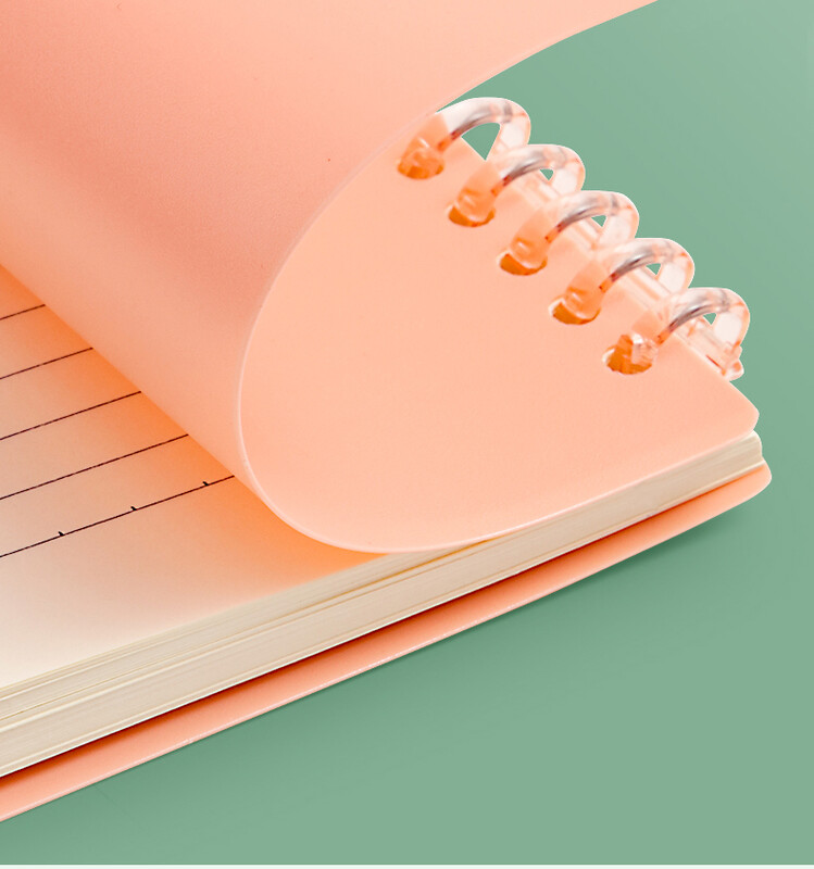 4 coli A4 A5 B5 Copertă de cărți cu foi libere PP Liant colorat Inel spiralat Papetarie din plastic transparent Rechizite școlare de birou