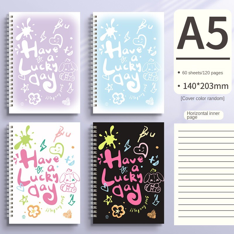 A5 coil piezīmju grāmatiņa Grafiti Jauka, liela piezīmju grāmatiņa Jauka spole piezīmju grāmatiņa Studentu piezīmju grāmatiņas un žurnāli biroja piederumi ikdienas plānotājs