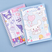 Kawaii Sanrio Kuromi Coil Užrašų knygelė A5 Užrašų knygelė Mergaitėms Mielos Kanceliarinės prekės Cinnamoroll Mokymosi raštinės reikmenys Užrašų knygelės dienoraštis