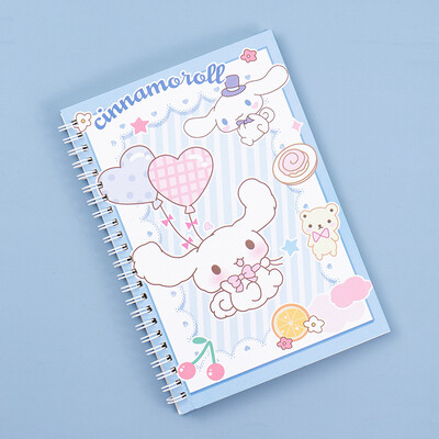 Kawaii Sanrio Kuromi Coil Užrašų knygelė A5 Užrašų knygelė Mergaitėms Mielos Kanceliarinės prekės Cinnamoroll Mokymosi raštinės reikmenys Užrašų knygelės dienoraštis