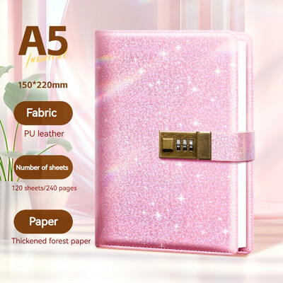 Caiet de parole A5 Combinație de pagini interioare cu jurnal de blocare Manual simplu pentru elevi Călători Papetarie Rechizite școlare de birou